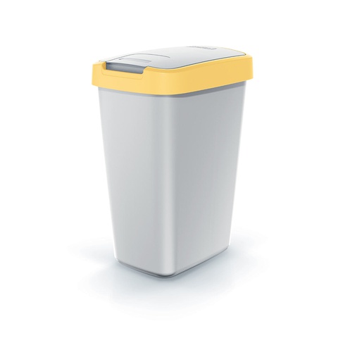 Compacta Q waste bin NSAB12 Bright yellow / Ash