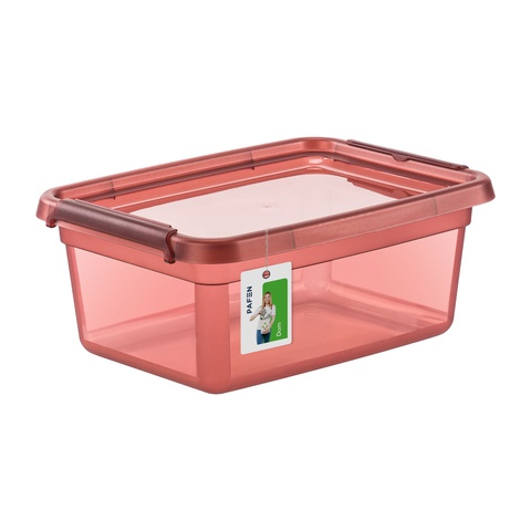 BaseStore Color 2522 Transparenter rosa Vorratsbehälter