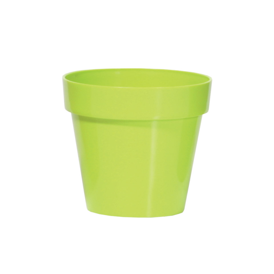Cube Shine flower pot DCUB140S Lime green