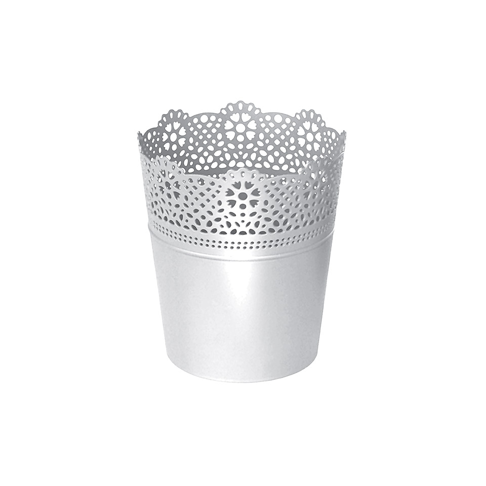 Lace flower pot DLAC180 White