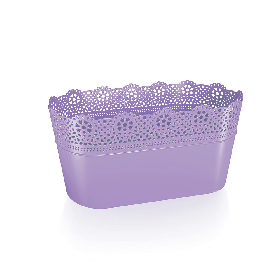 Lace flower pot DLAC285 Lavender
