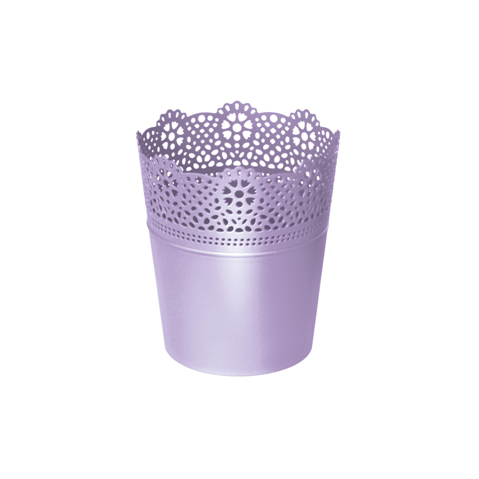 Lace flower pot DLAC115 Lavender
