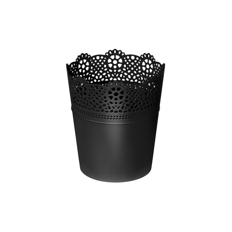 Lace flower pot DLAC160 Black