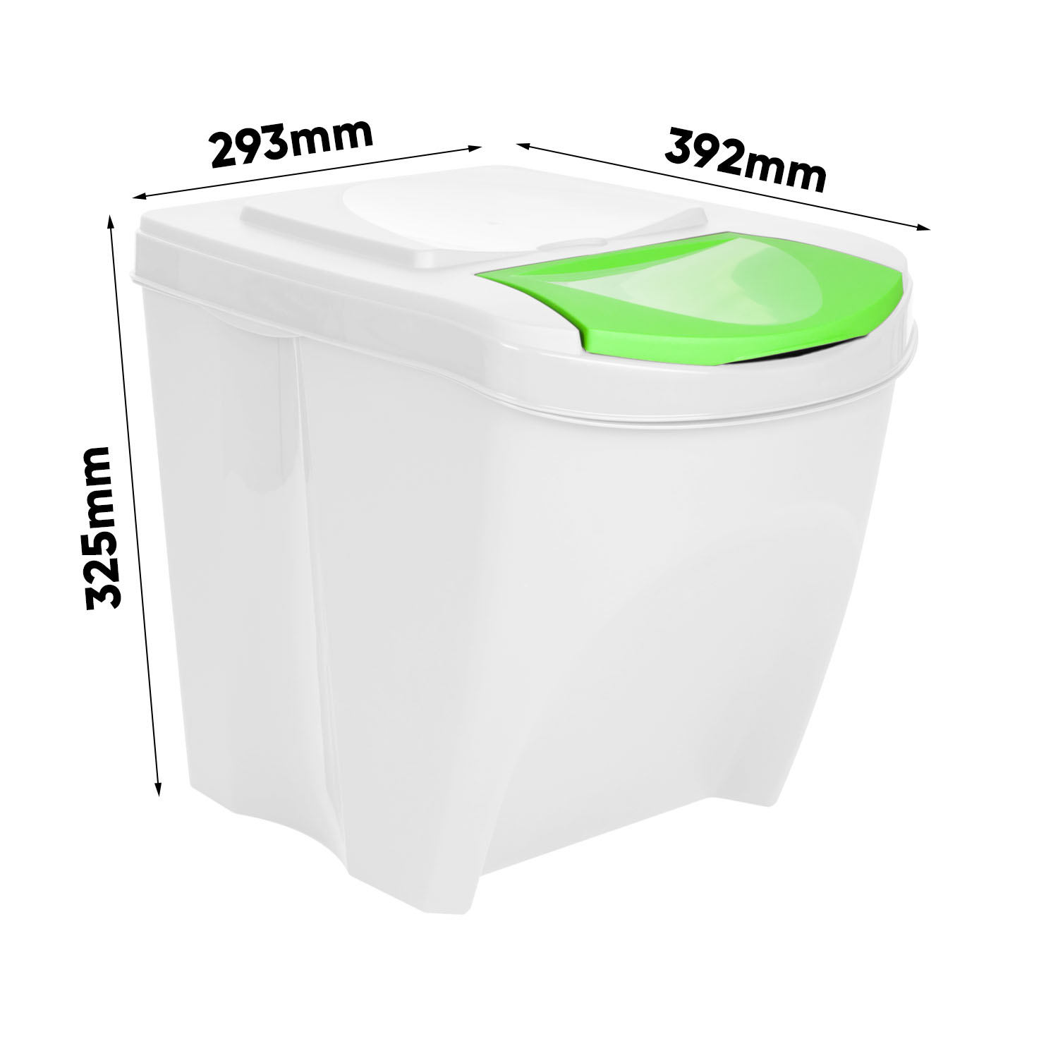Wymiary Sortibox waste basket IKWB20 White (1)