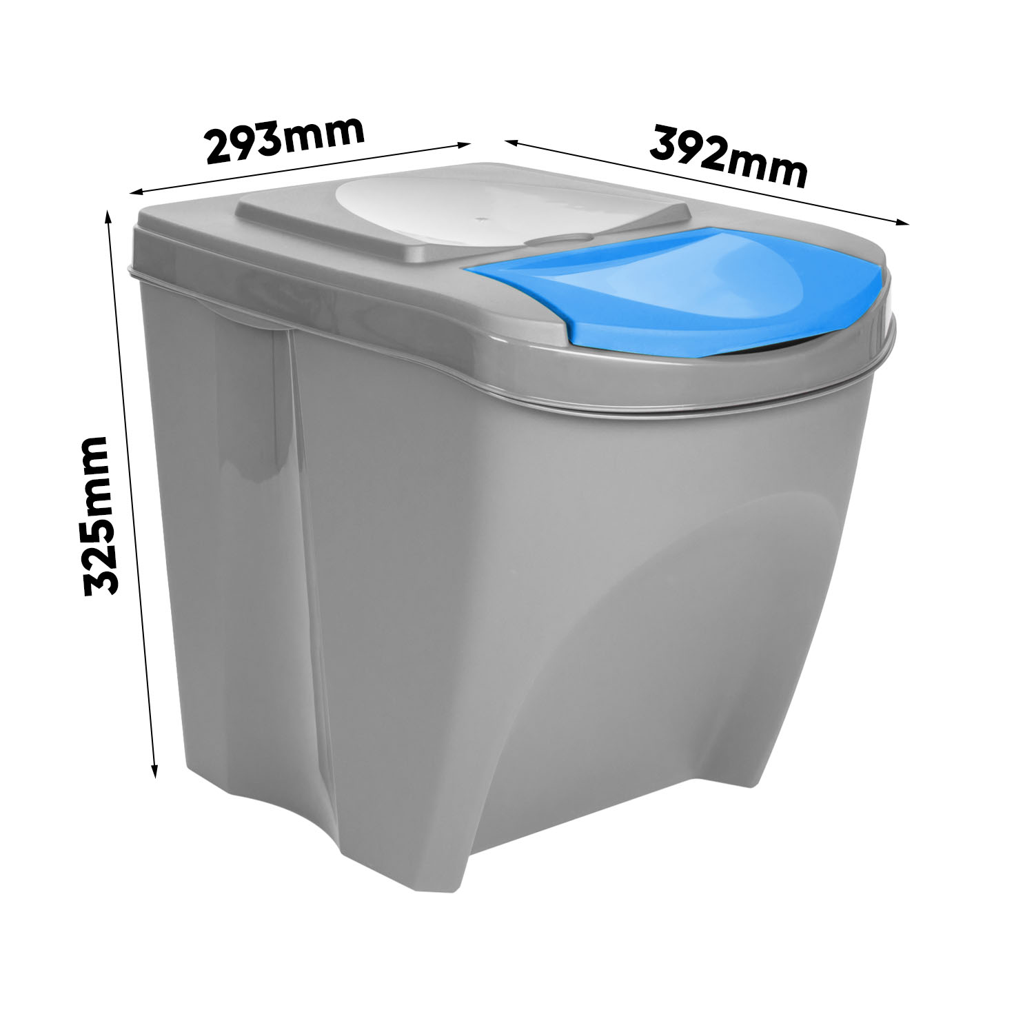 Wymiary Sortibox waste basket IKWB20 Grey (1)