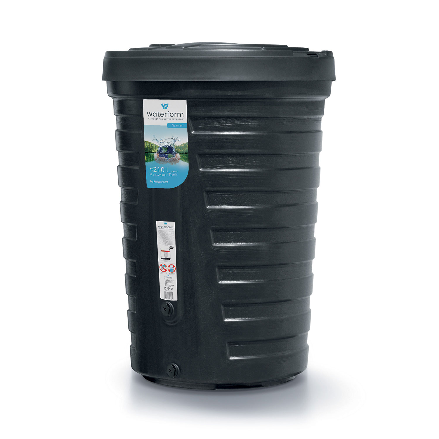 Waterform Raincan IDRA210 Rainwater tank Black