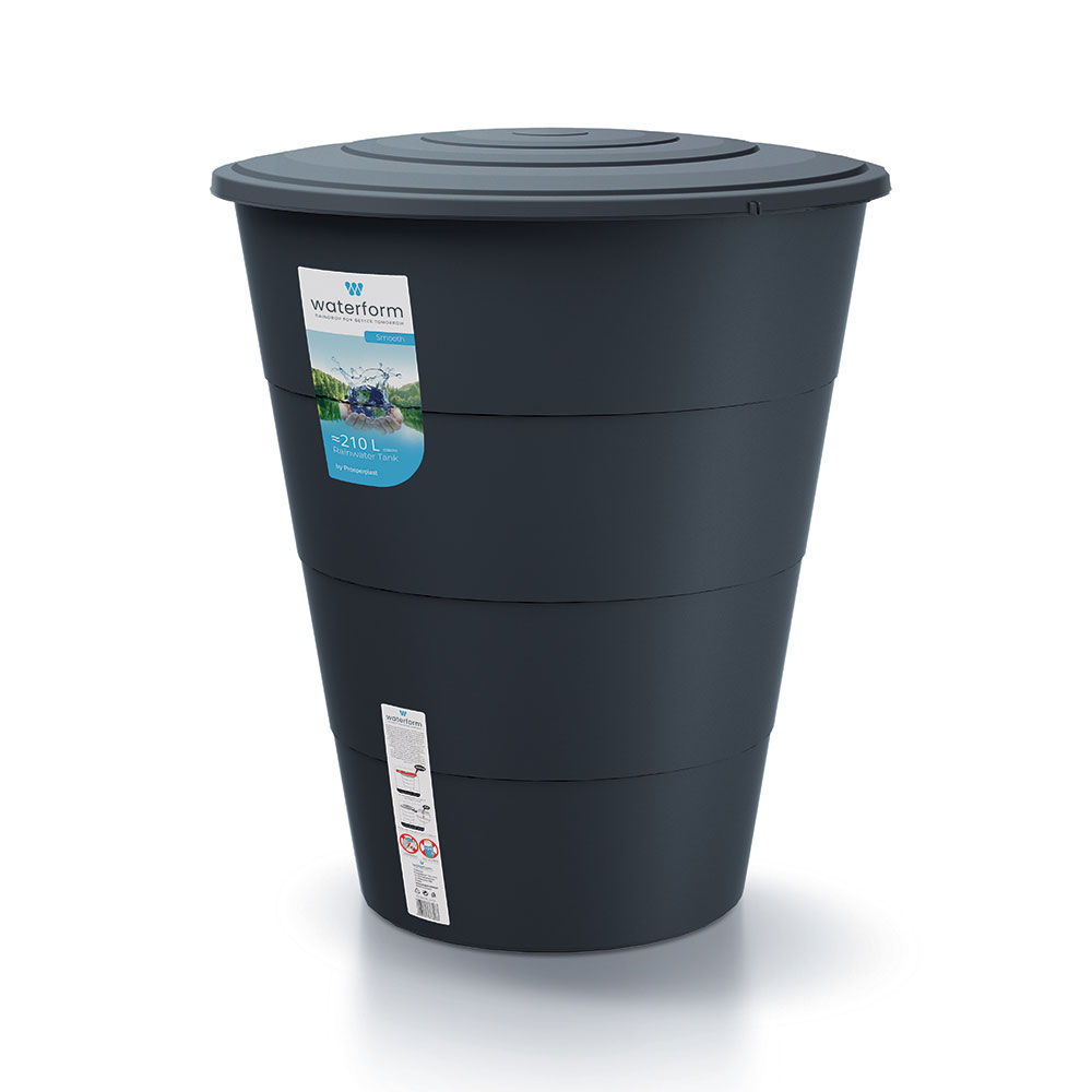 Waterform Smooth rainwater tank IDSM210 Anthracite