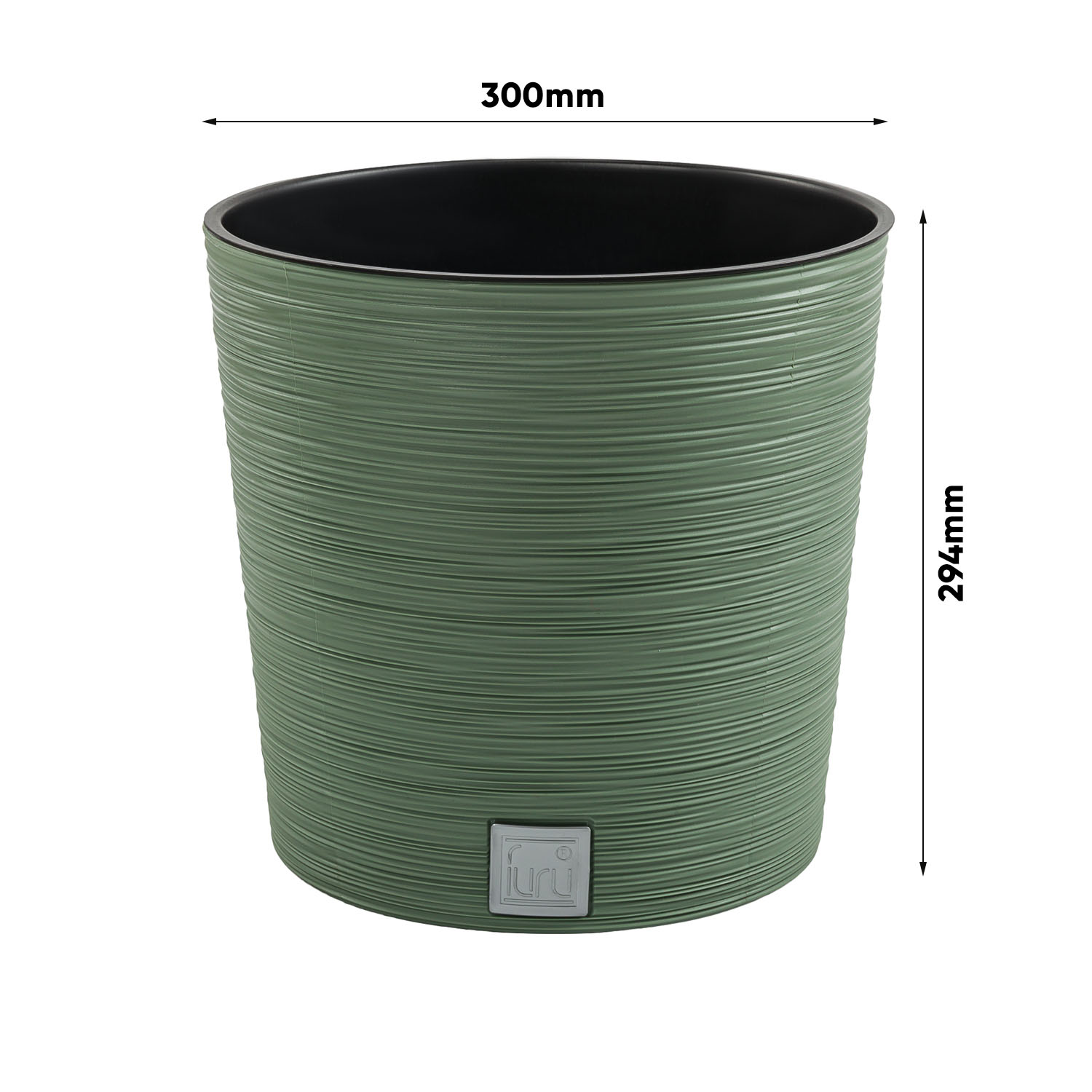 Wymiary Furu Round Flower Pot DFR300 Earthy Green (1)