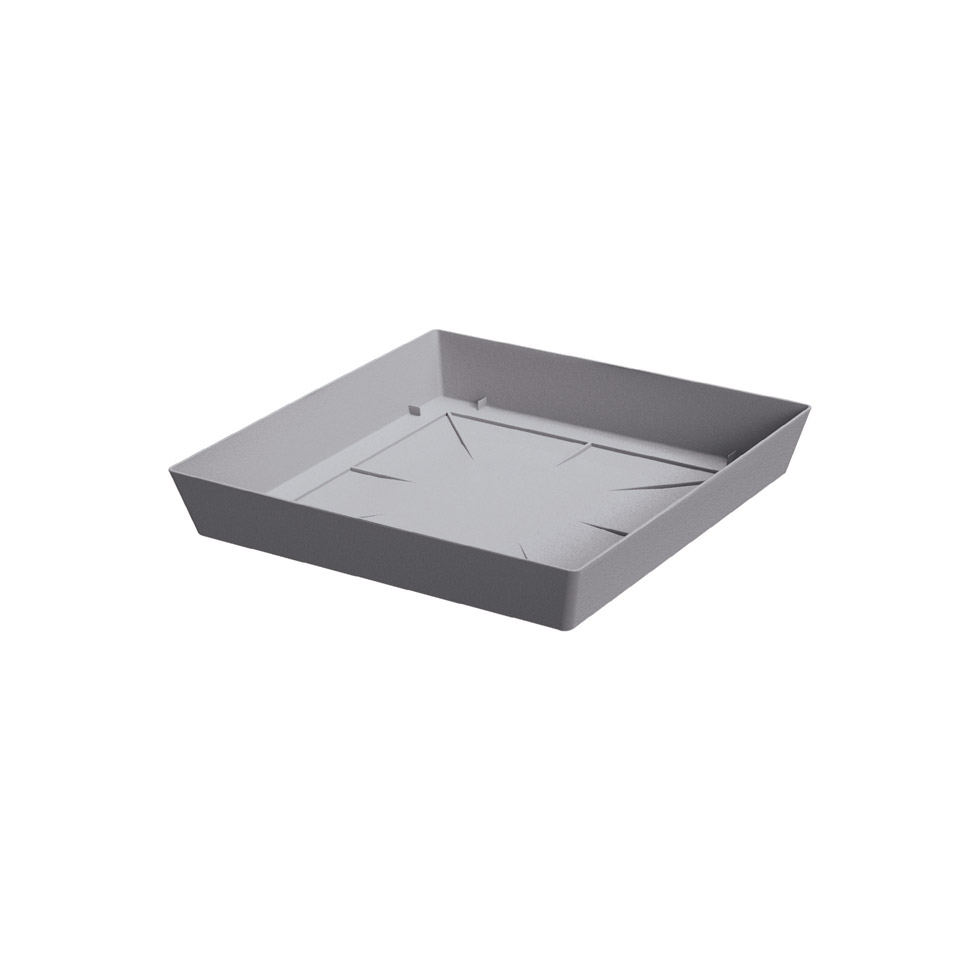 Lofly Saucer Square Pot Stand PPLFQ165 Stone Grey
