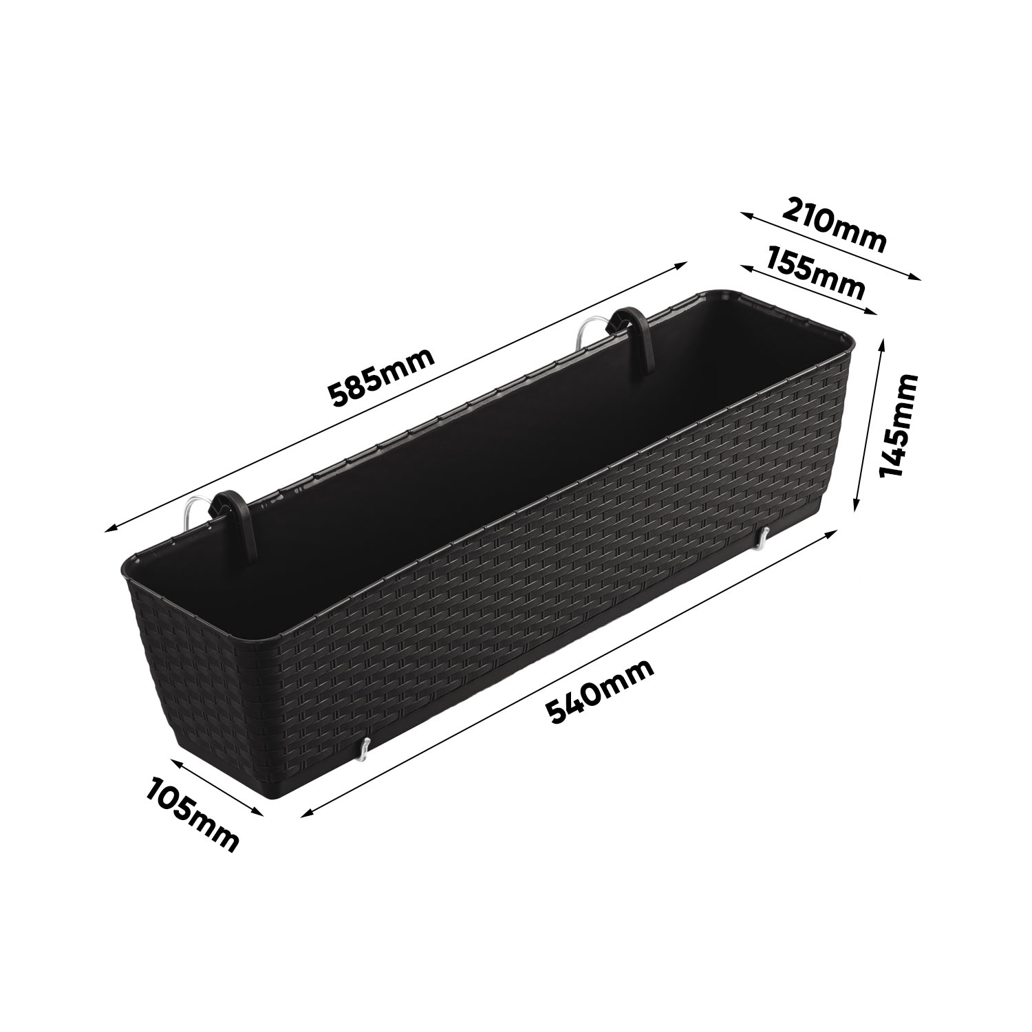 Wymiary Zestaw doniczek Ratolla Case PW DRL600PW Umbra (1)