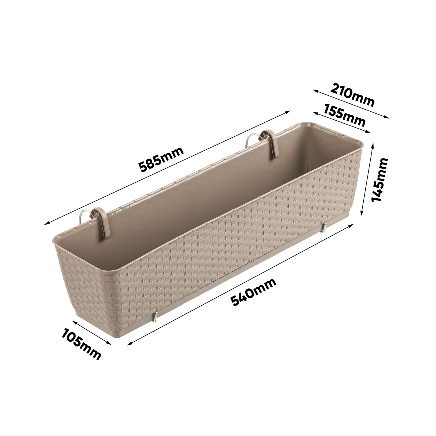 Wymiary Zestaw doniczek Ratolla Case PW DRL600PW Mocca (1)