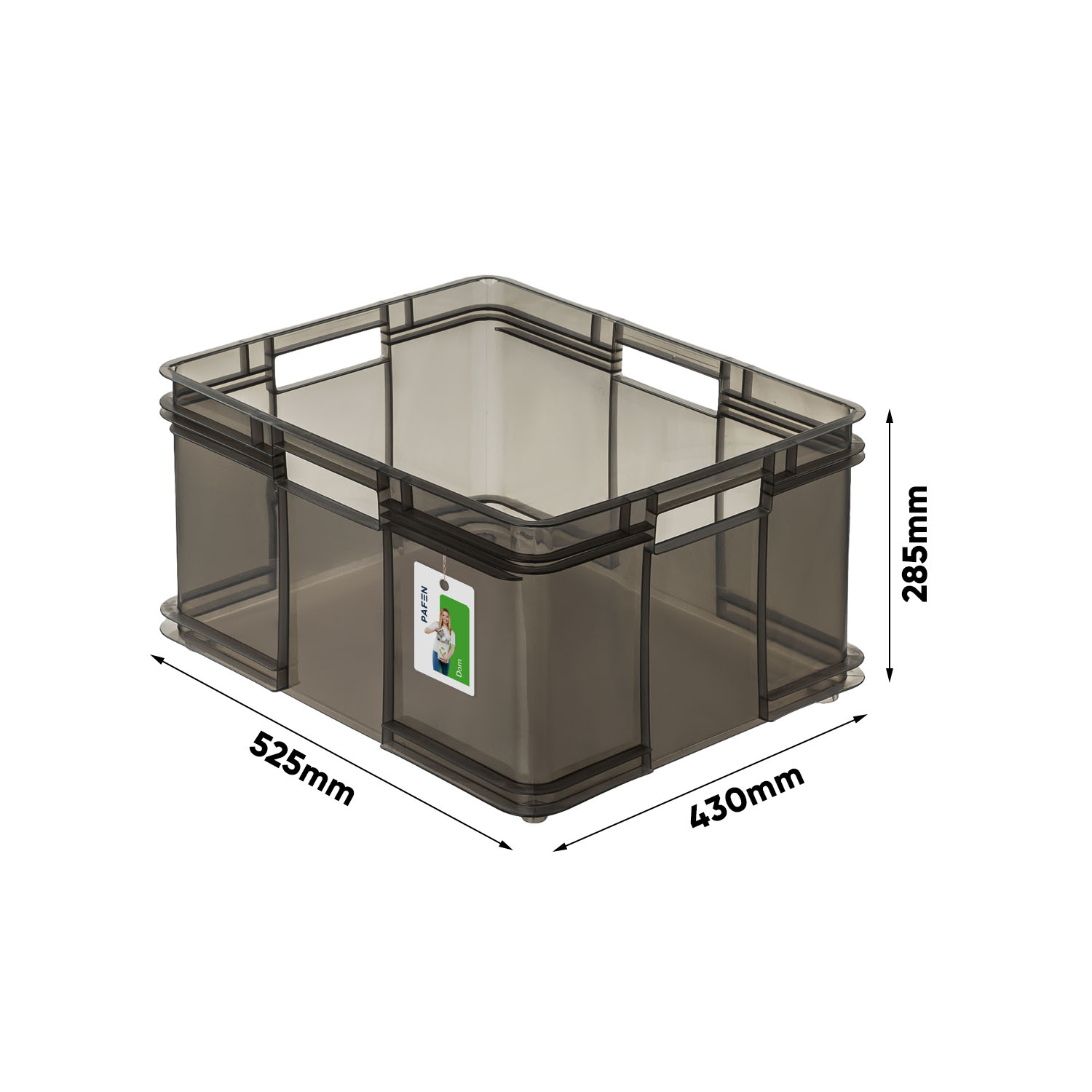 Wymiary Bruno XXL Crystal Grey storage container (1)