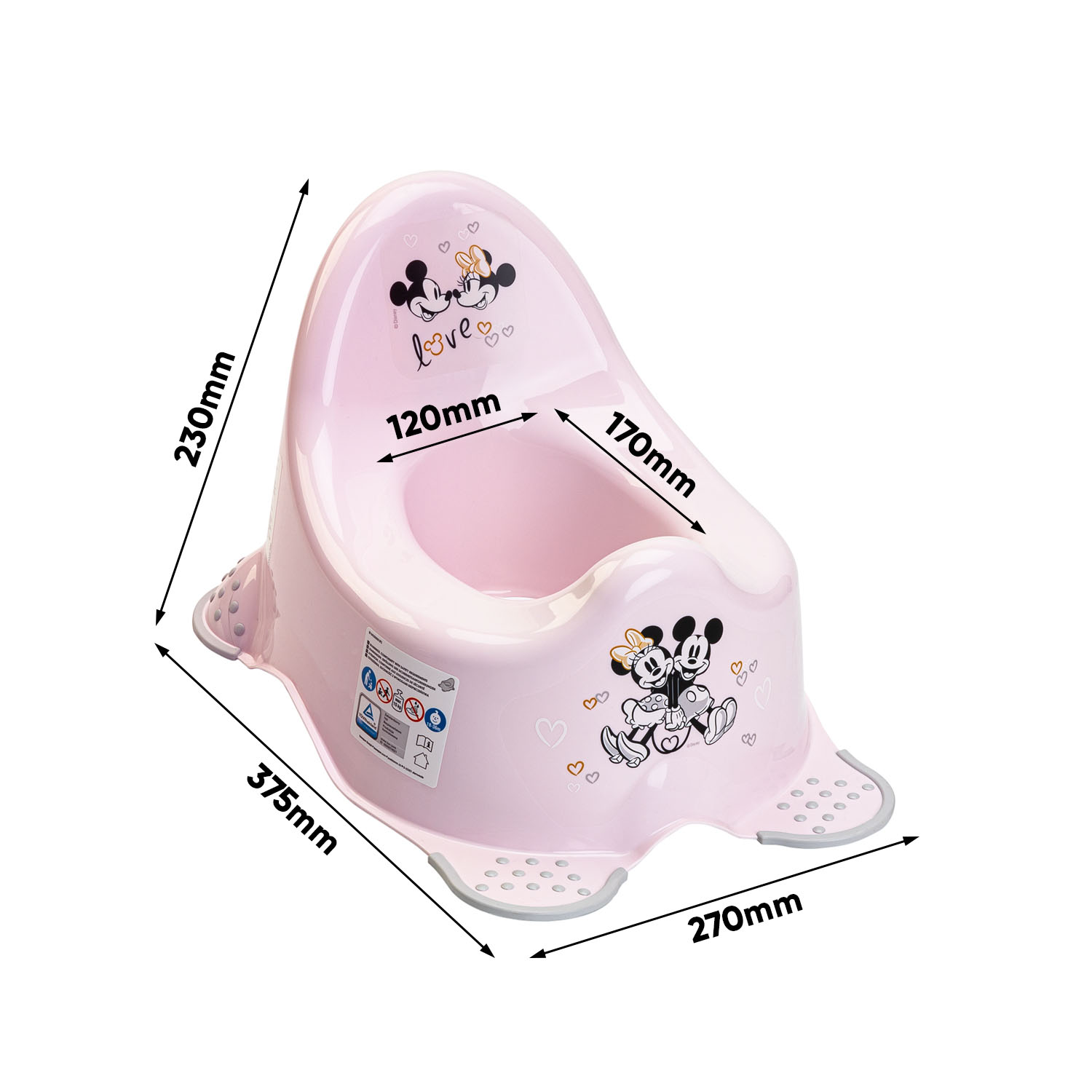 Wymiary Bathroom accessories set Minnie Pink (2)