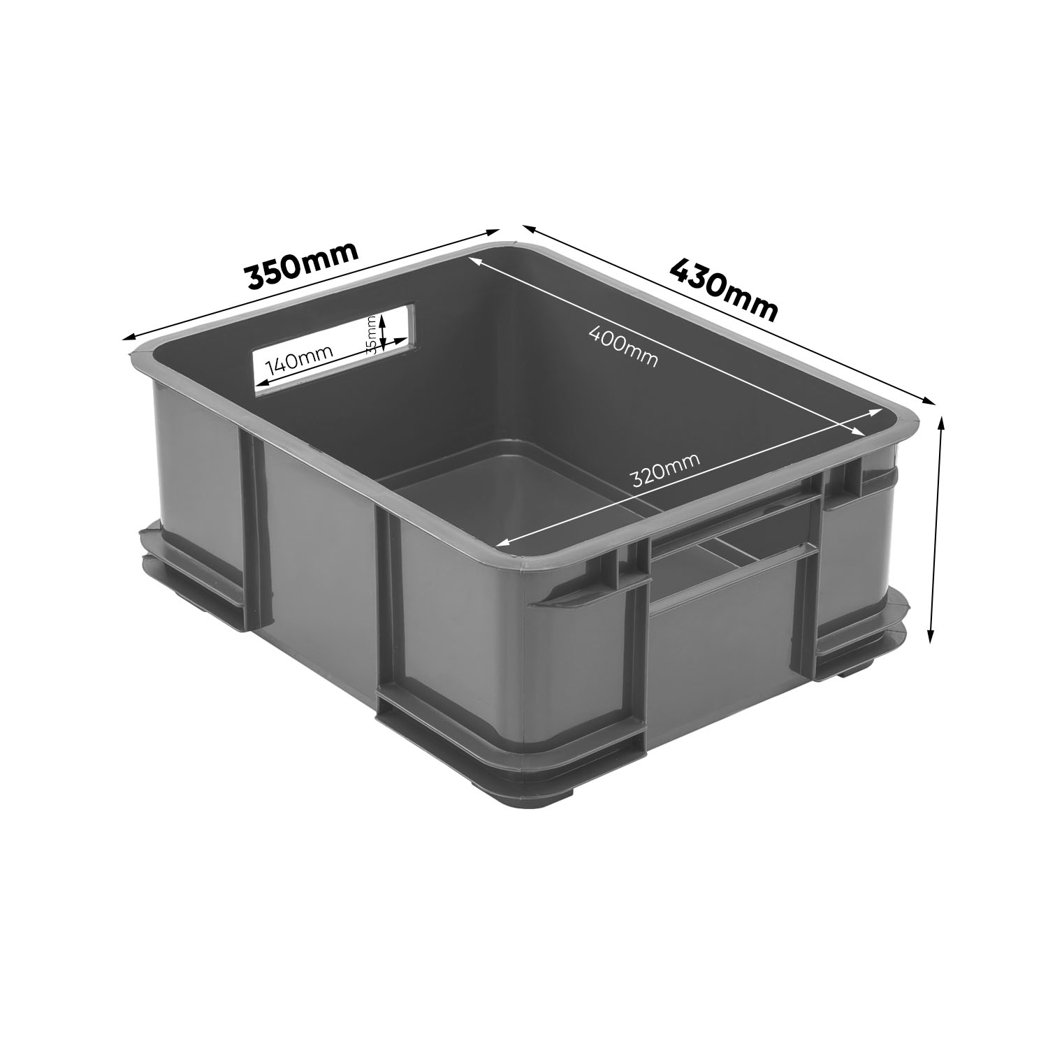 Wymiary Bruno ECO L ECO Grey storage container set (1)