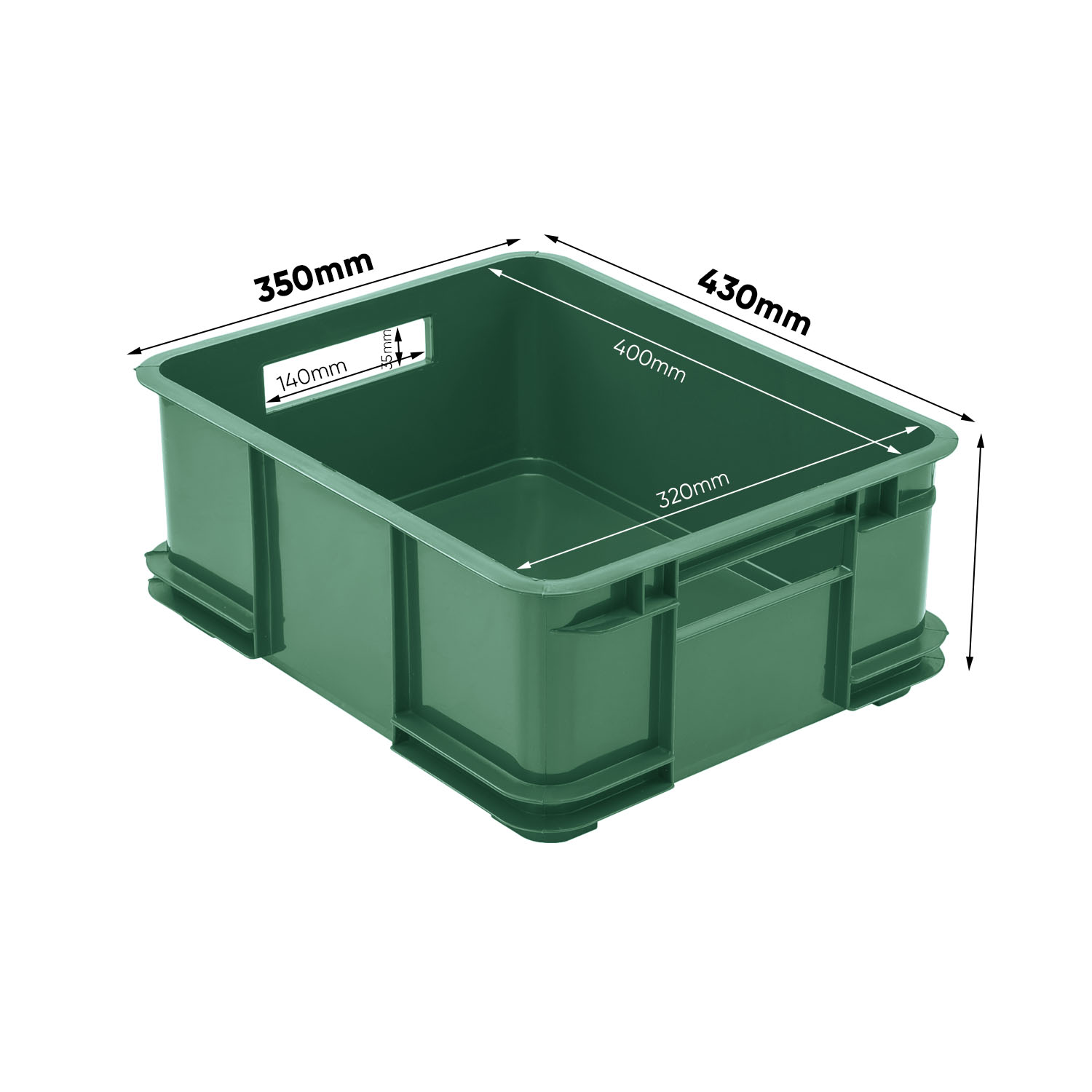 Wymiary Bruno ECO L ECO Green storage container set (1)