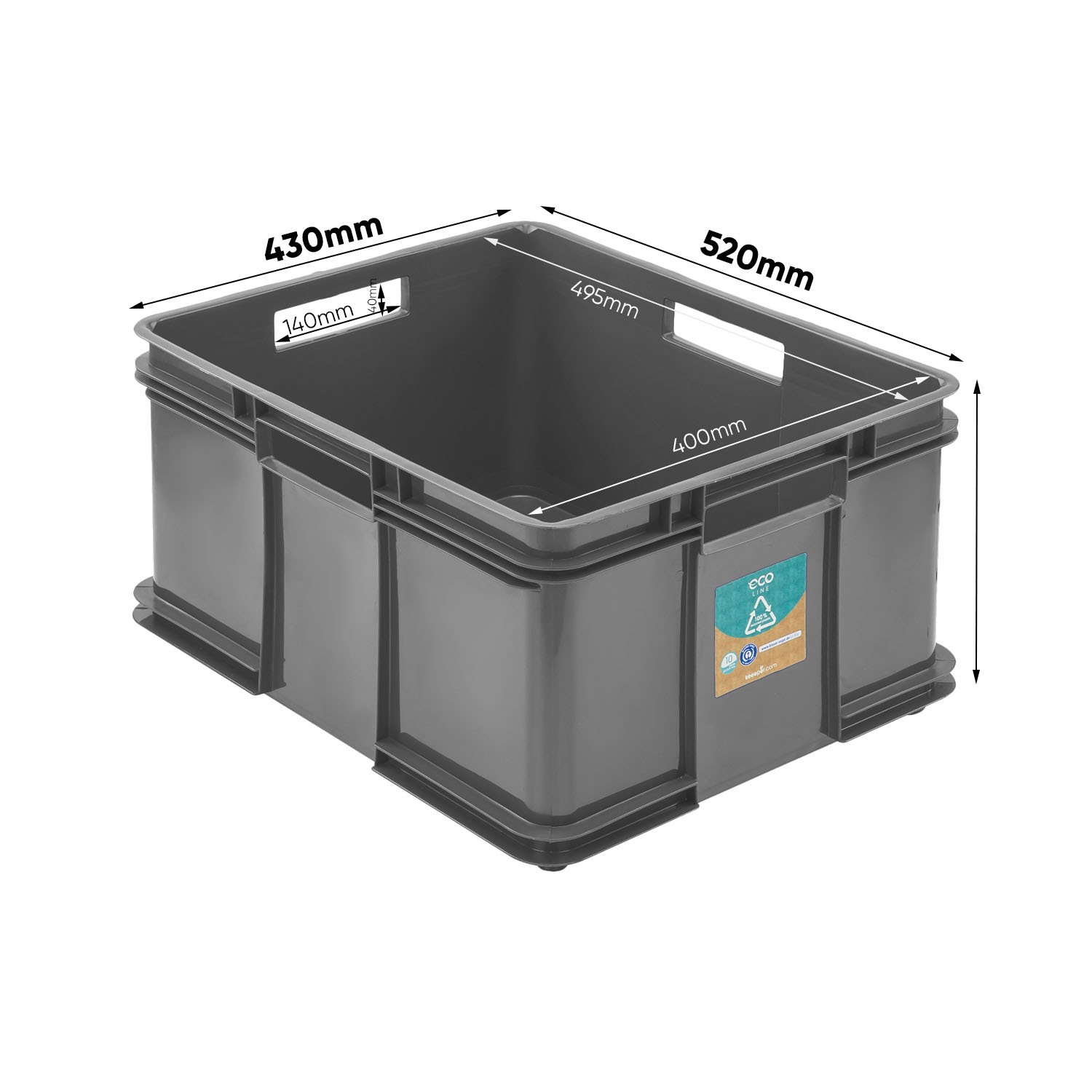 Wymiary Bruno ECO XXL ECO Grey storage container set (1)