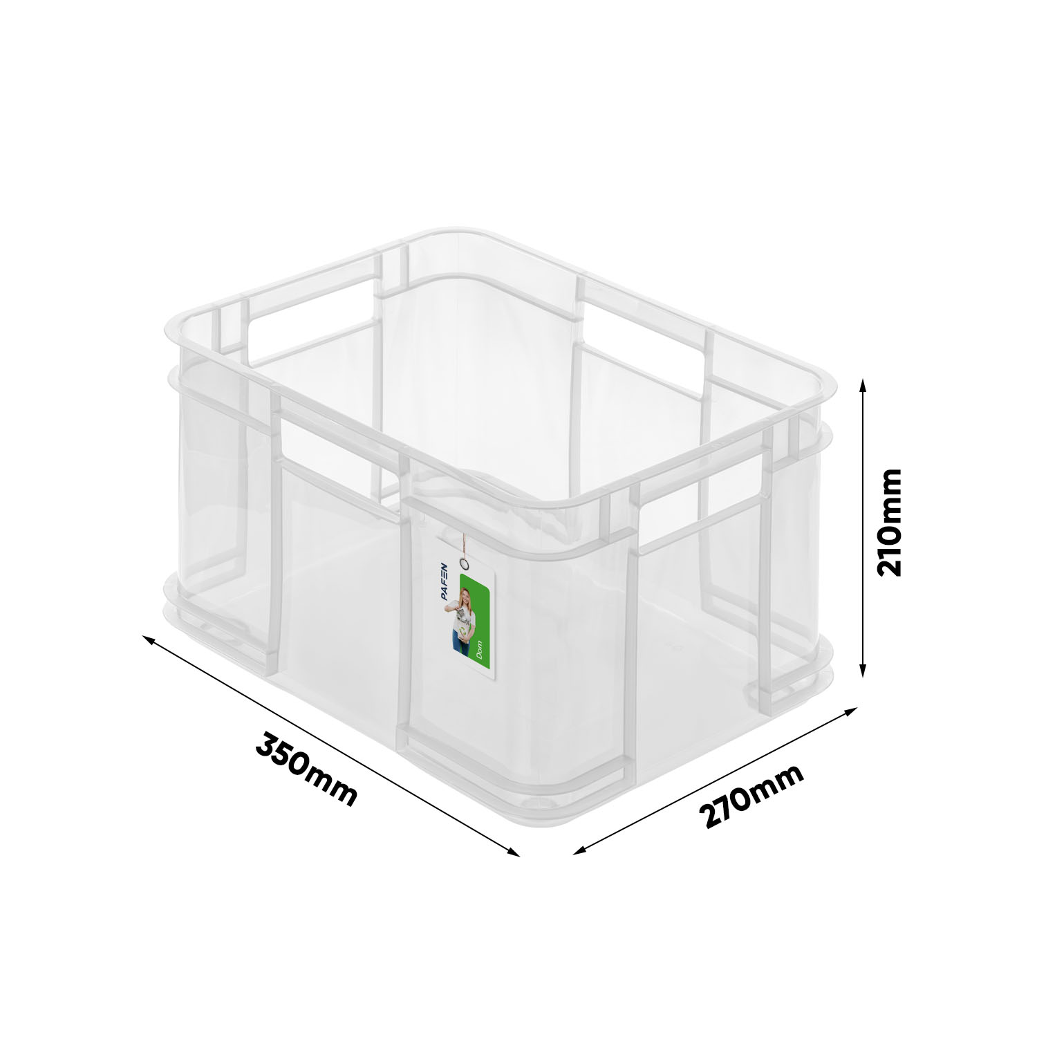 Wymiary Bruno M Natural Transparent Storage Container Set (1)