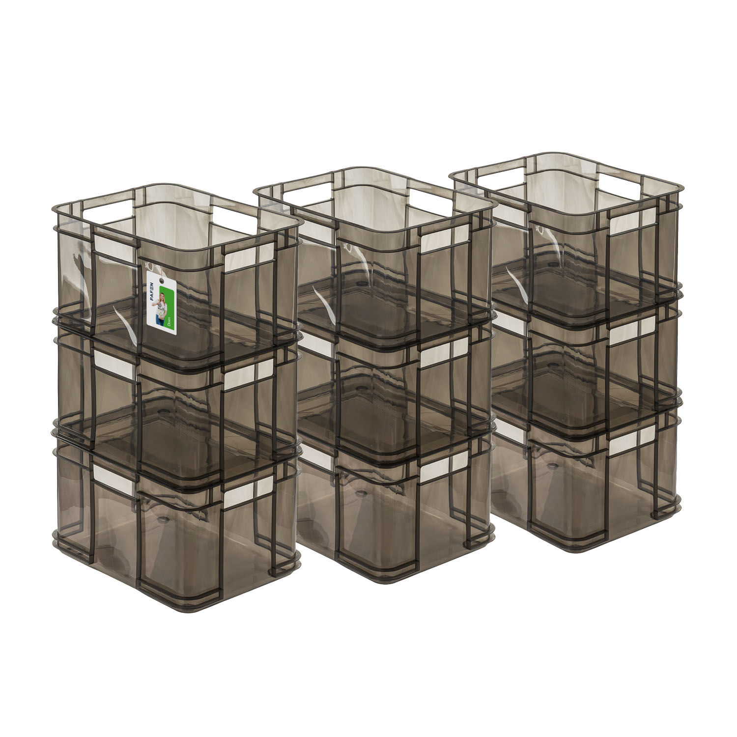 Bruno M Crystal Grey Transparent Storage Container Set