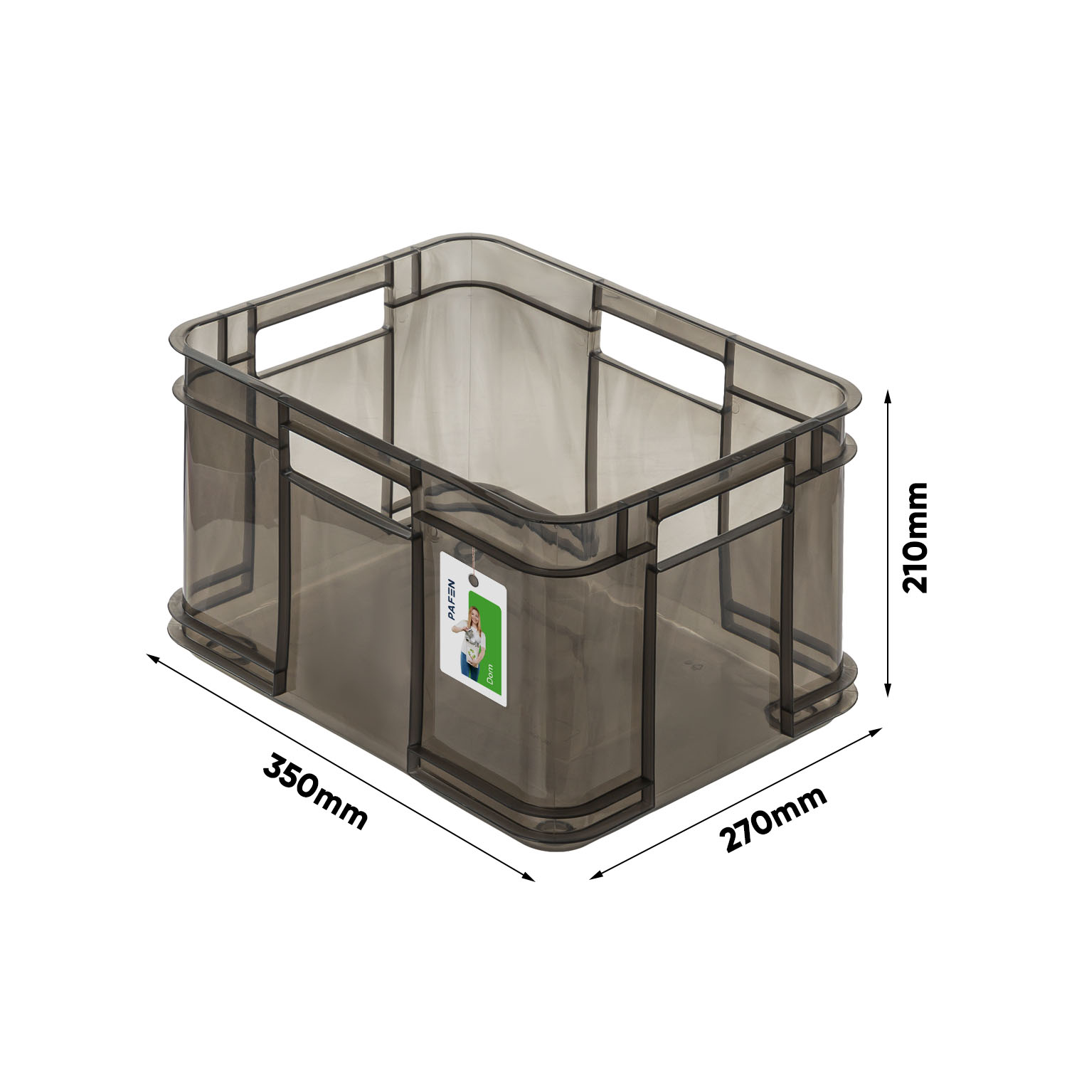 Wymiary Bruno M Crystal Grey Transparent Storage Container Set (1)