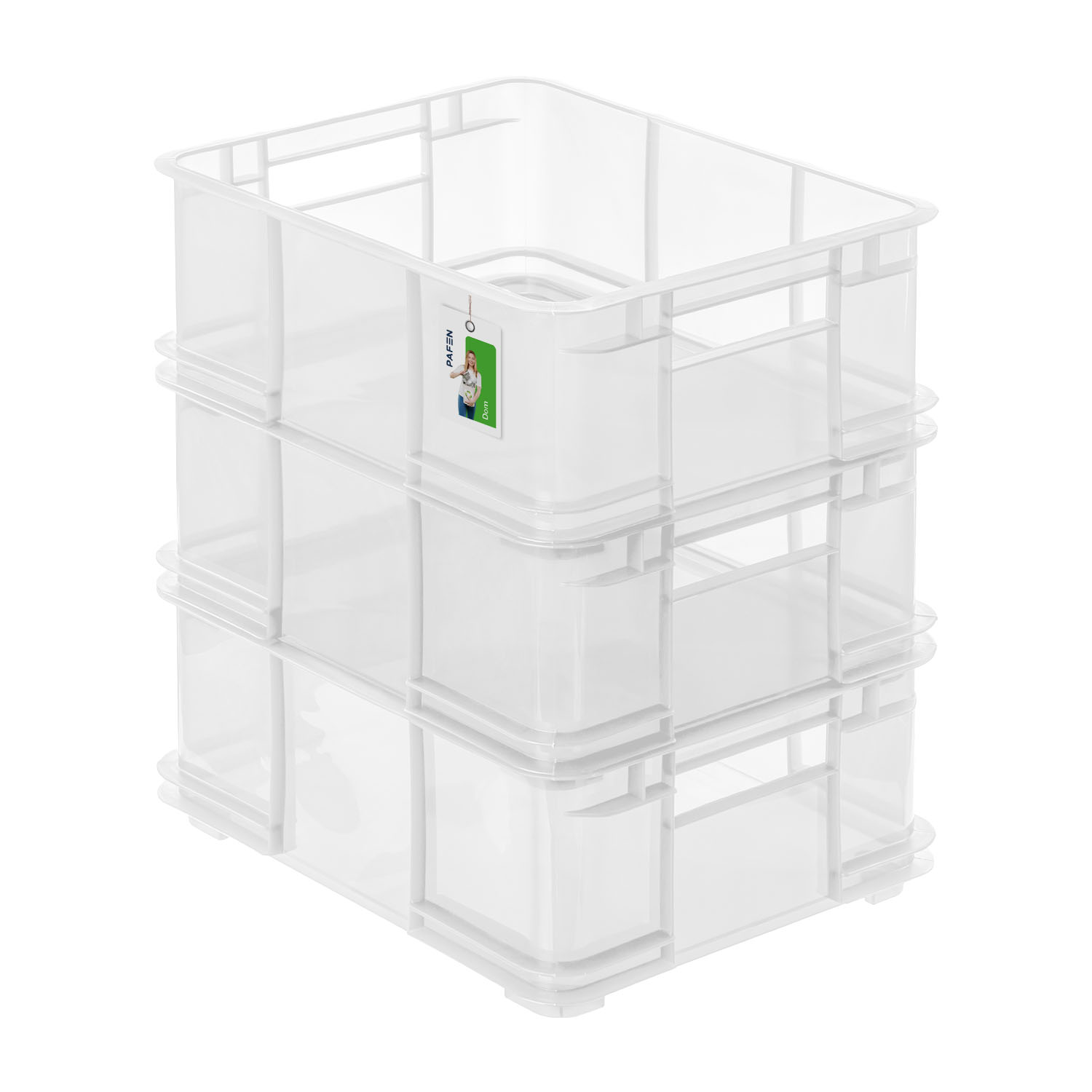 Bruno L Natural Transparent Storage Container Set