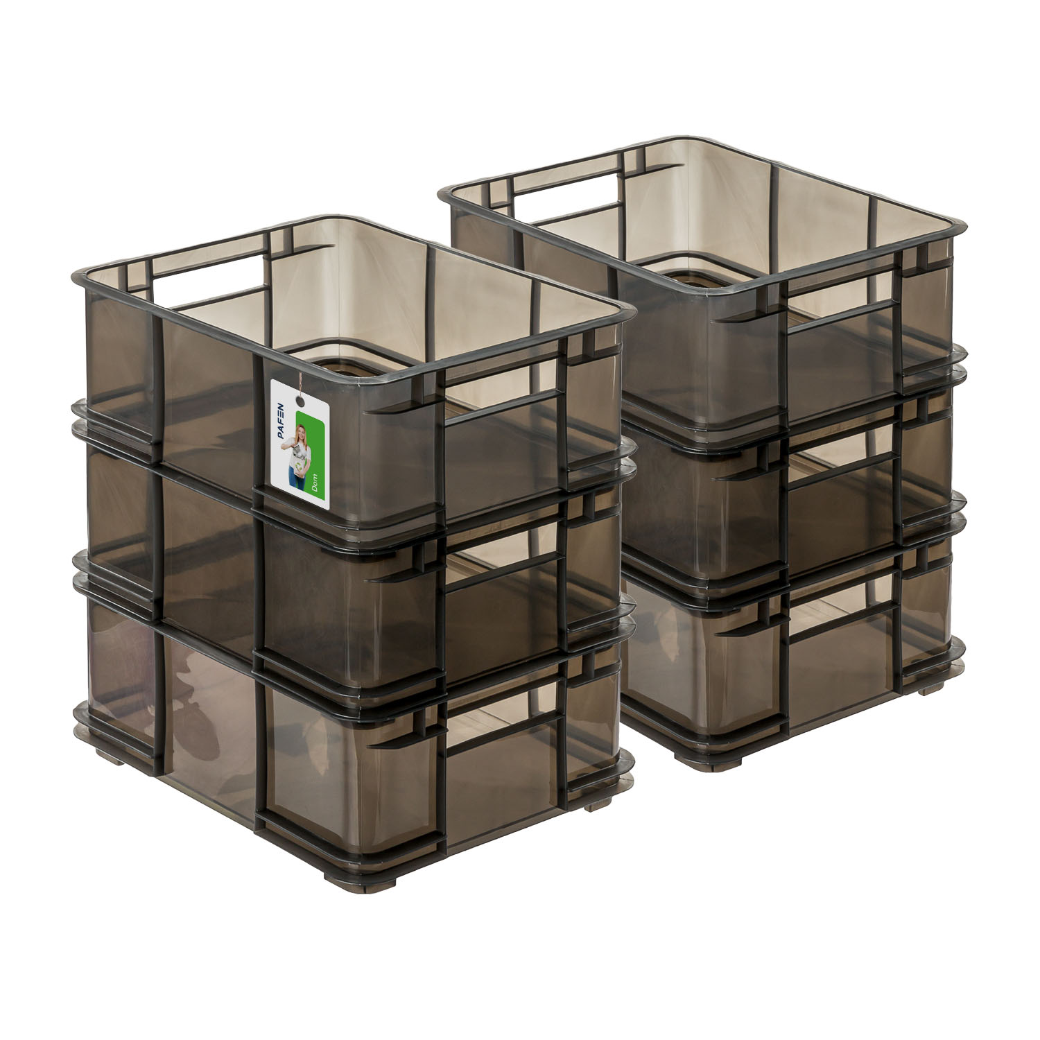 Bruno L Crystal Grey Transparent Storage Container Set