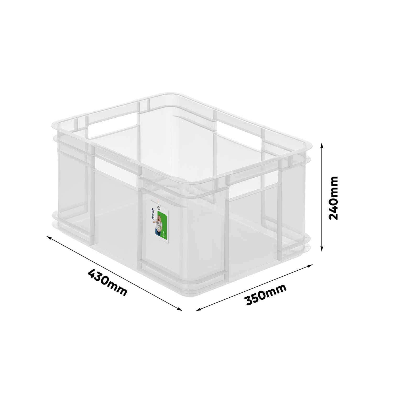 Wymiary Bruno XL Natural Transparent Storage Container Set (1)