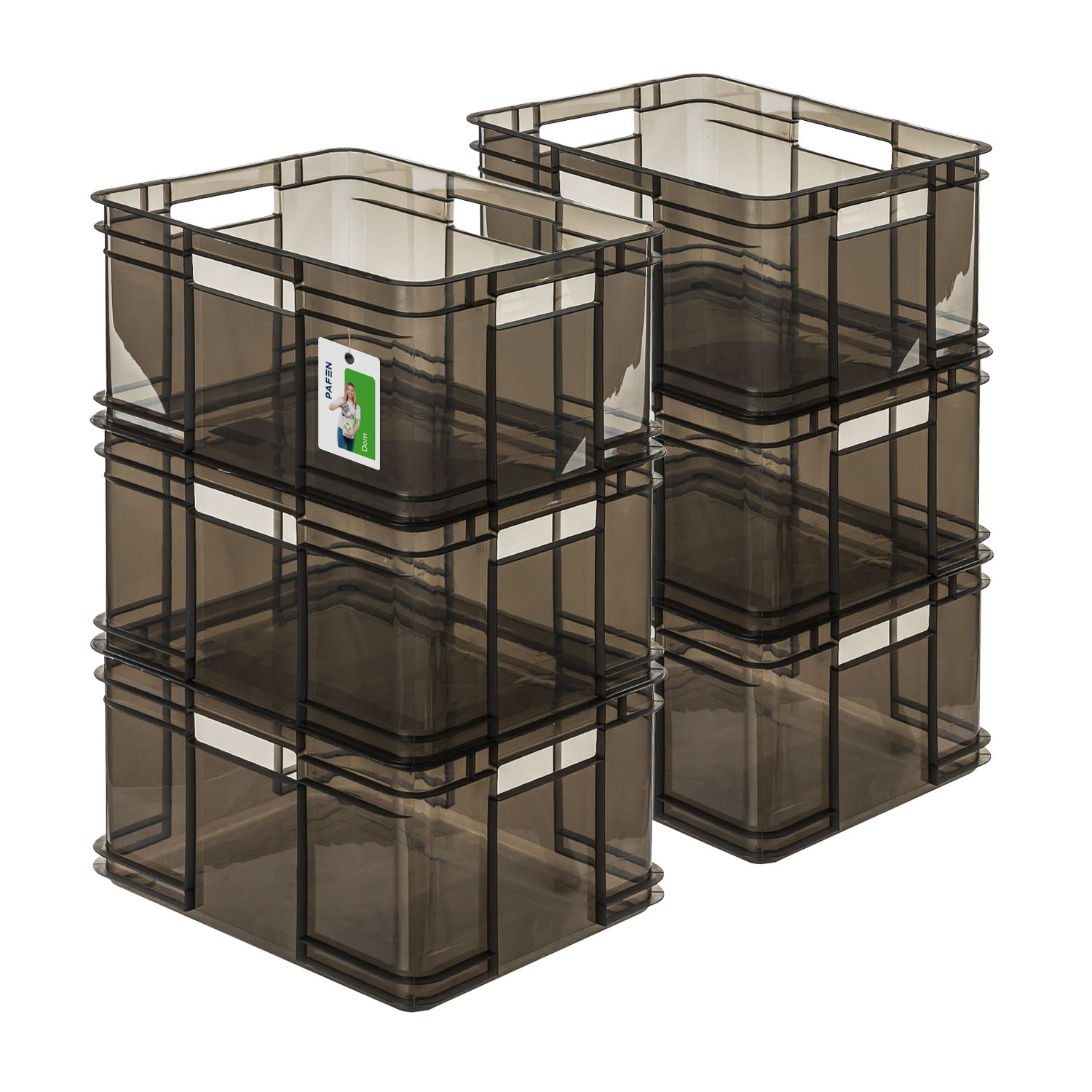 Bruno XL storage container set Crystal Grey Transparent