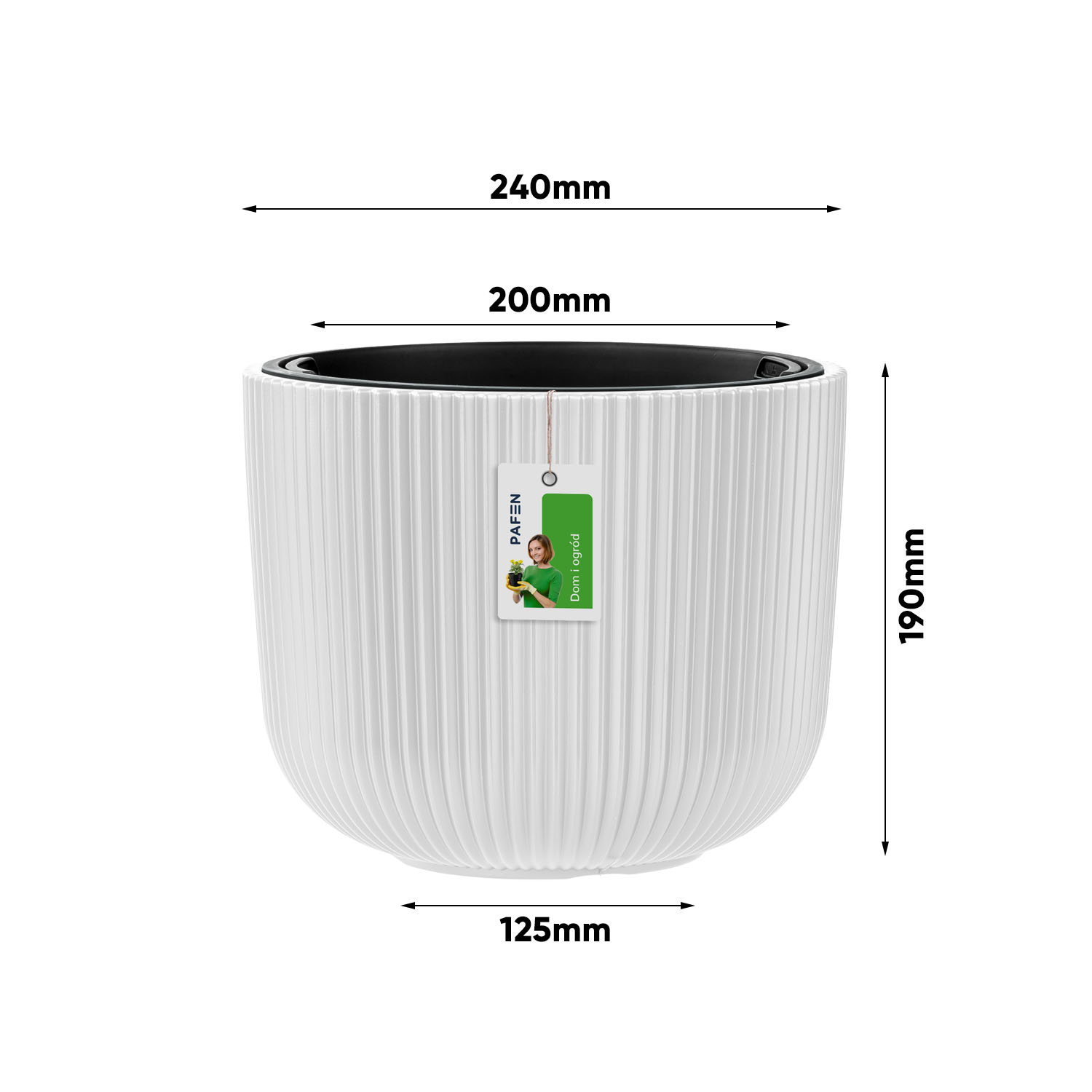 Wymiary Milly flower pot set DBML-300+240-S449 White (2)