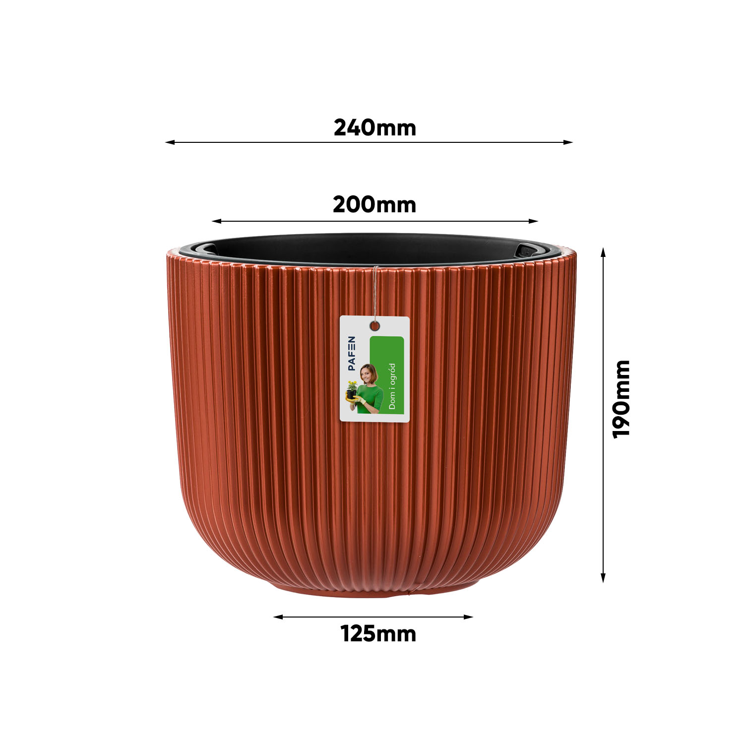 Wymiary Milly Blumentopf-Set DBML-300+240-7598U Kupfer (1)