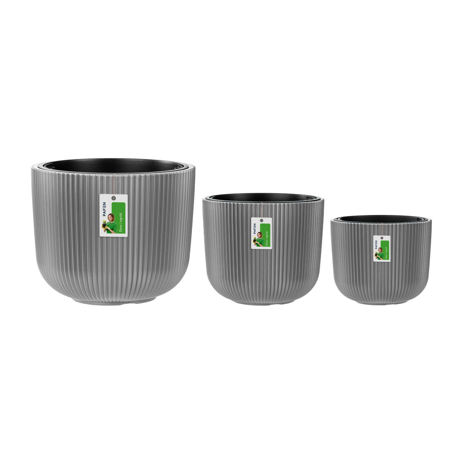 Milly flower pot set DBML-350+300+240-443U Light grey