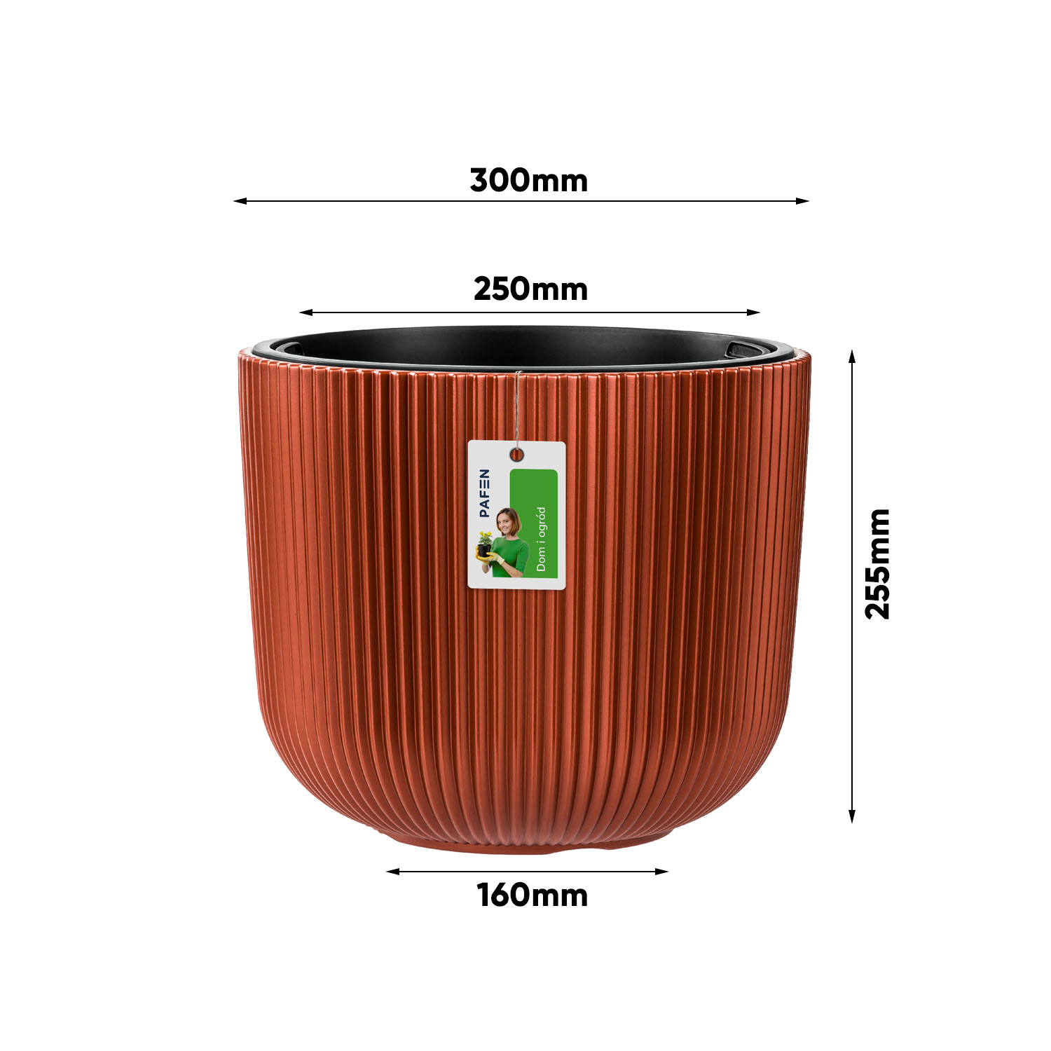 Wymiary Milly Blumentopf-Set DBML-350+300+240-7598 Kupfer (2)