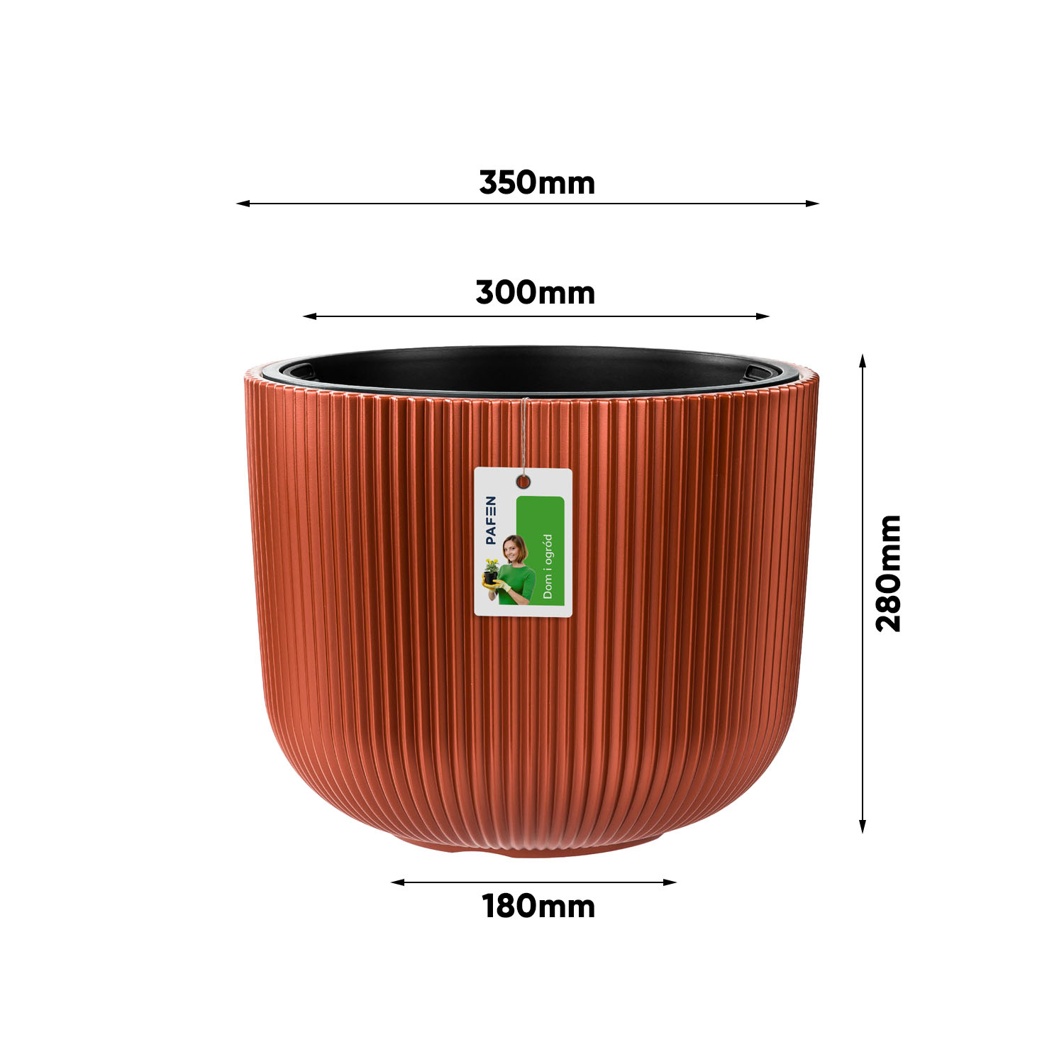 Wymiary Milly Blumentopf-Set DBML-350+300+240-7598 Kupfer (3)