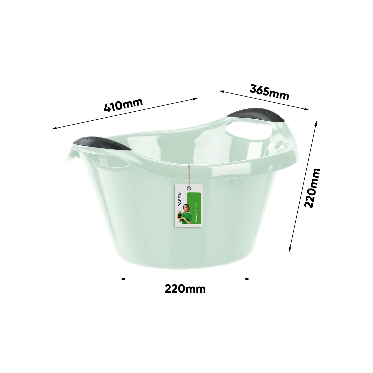 Wymiary Laundry bowl Green (1)