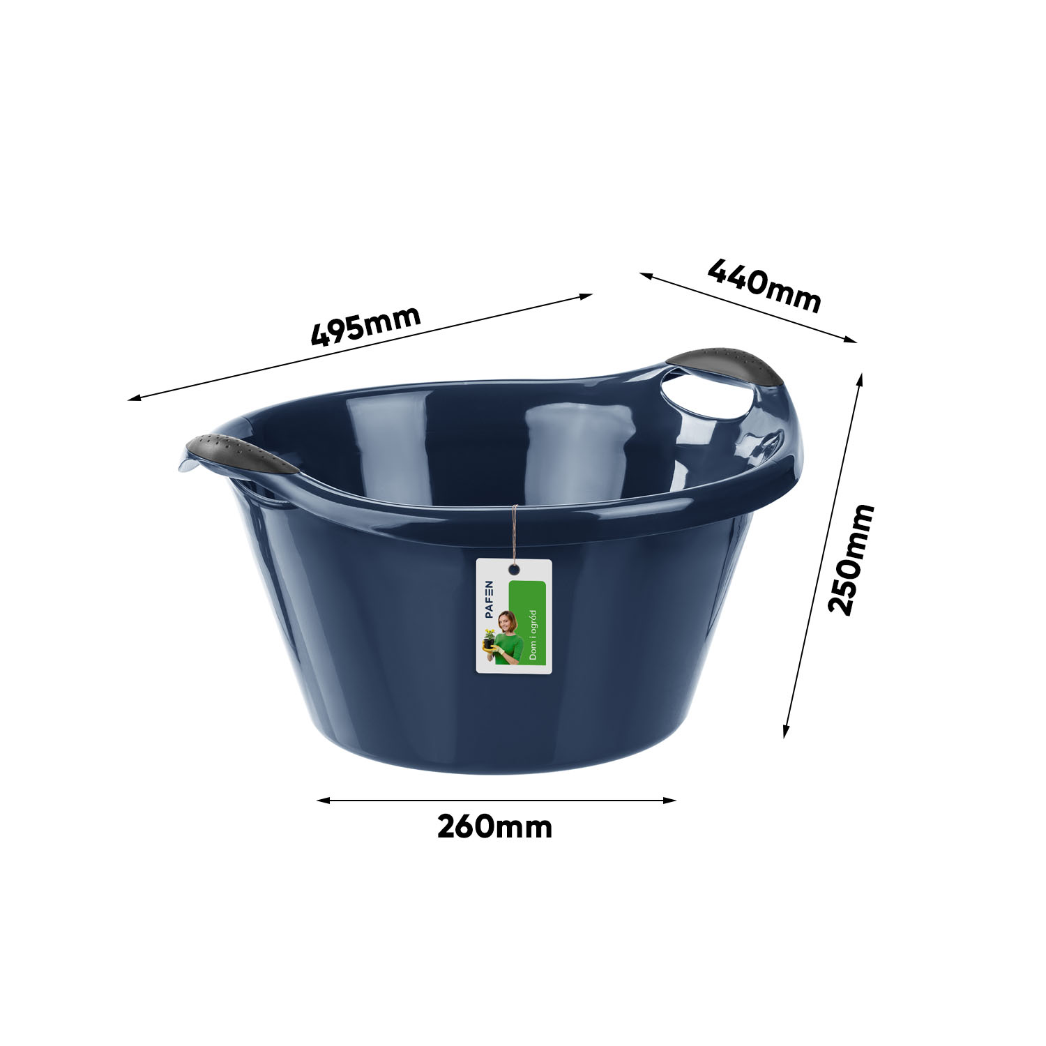 Wymiary Laundry bowl Blue (1)