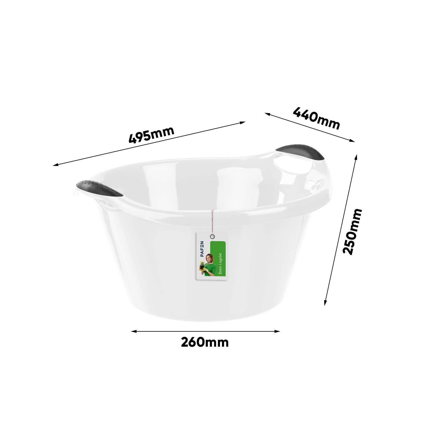 Wymiary Laundry bowl set White (2)