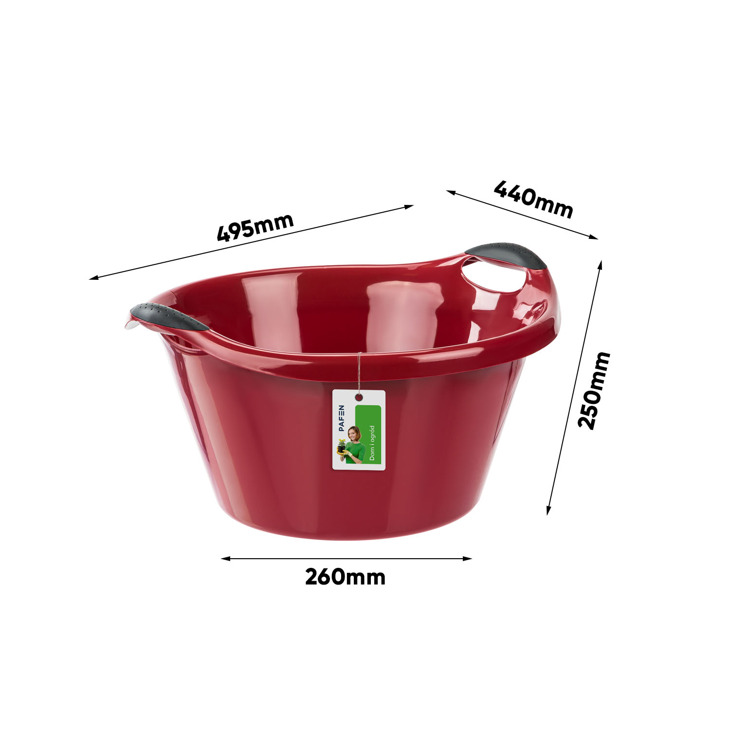 Wymiary Laundry bowl set Red (2)