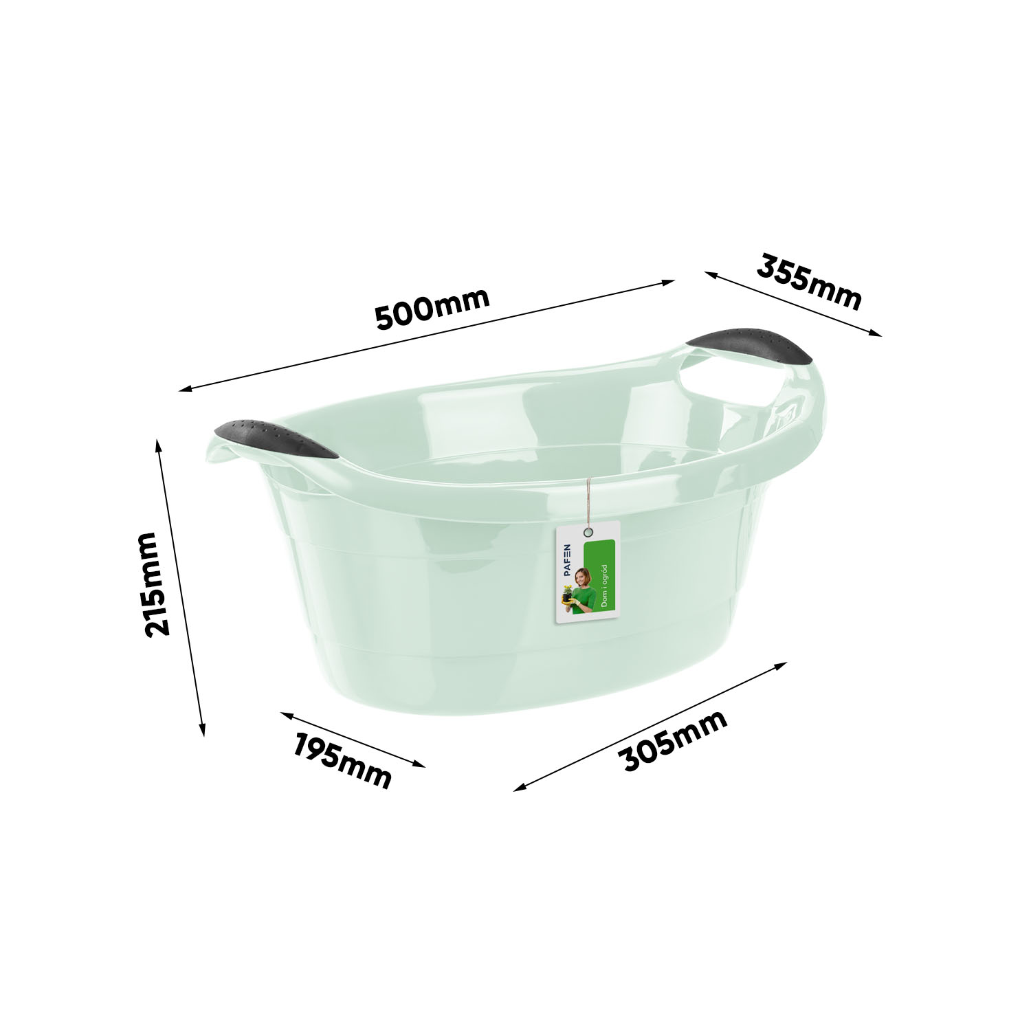 Wymiary Laundry bowl set Green (3)