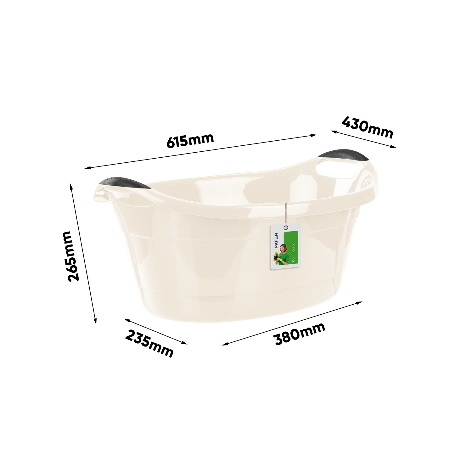 Wymiary Laundry bowl set Beige (1)