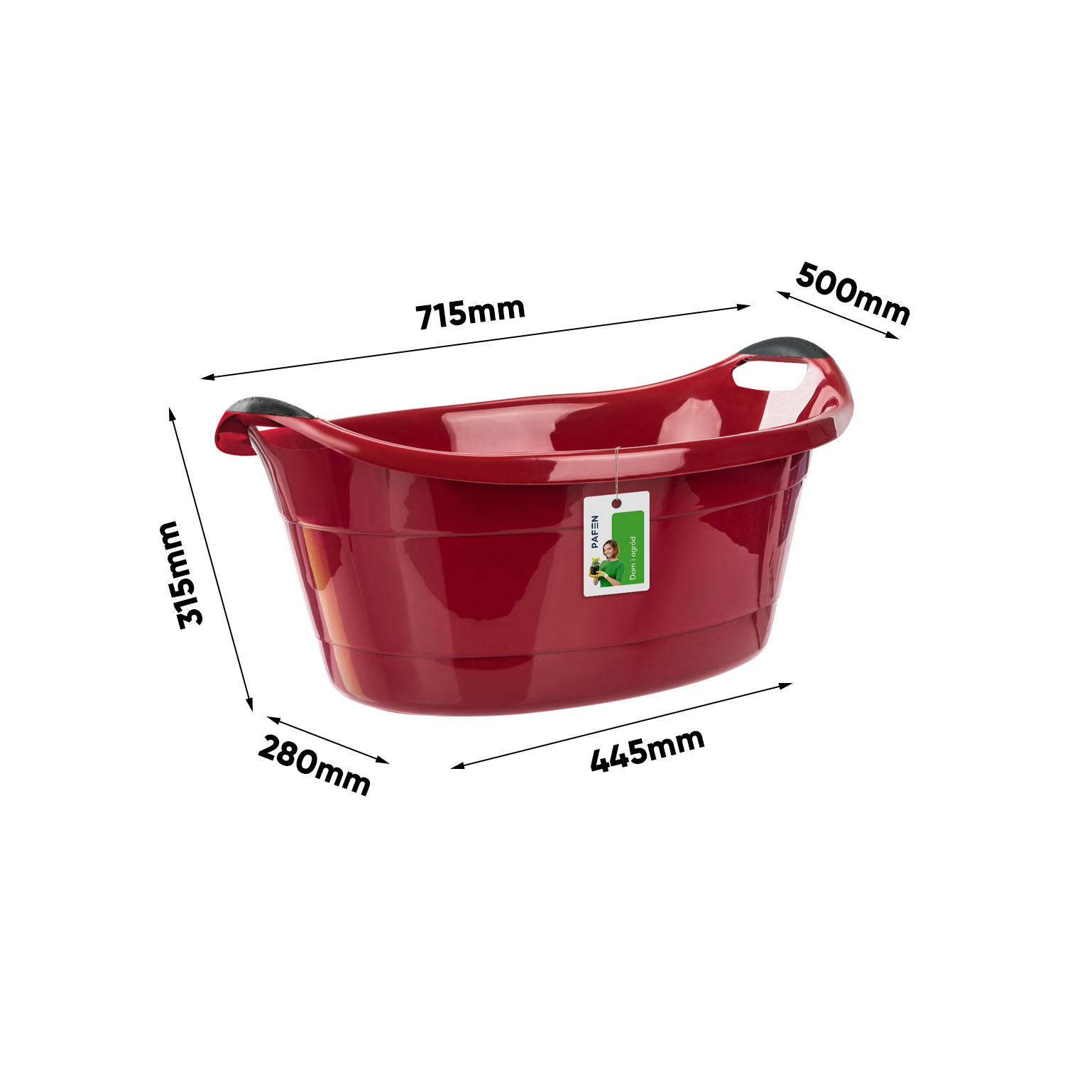 Wymiary Laundry bowl set Red (2)