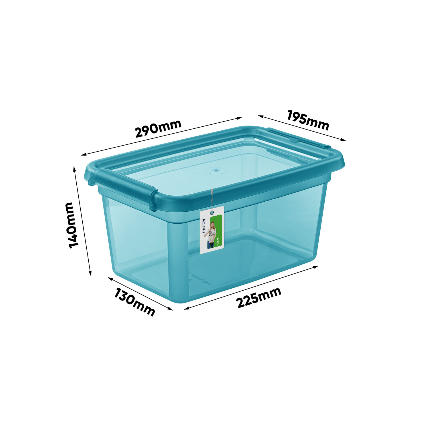 Wymiary BaseStore Color 2322 Transparent cyan storage container (1)