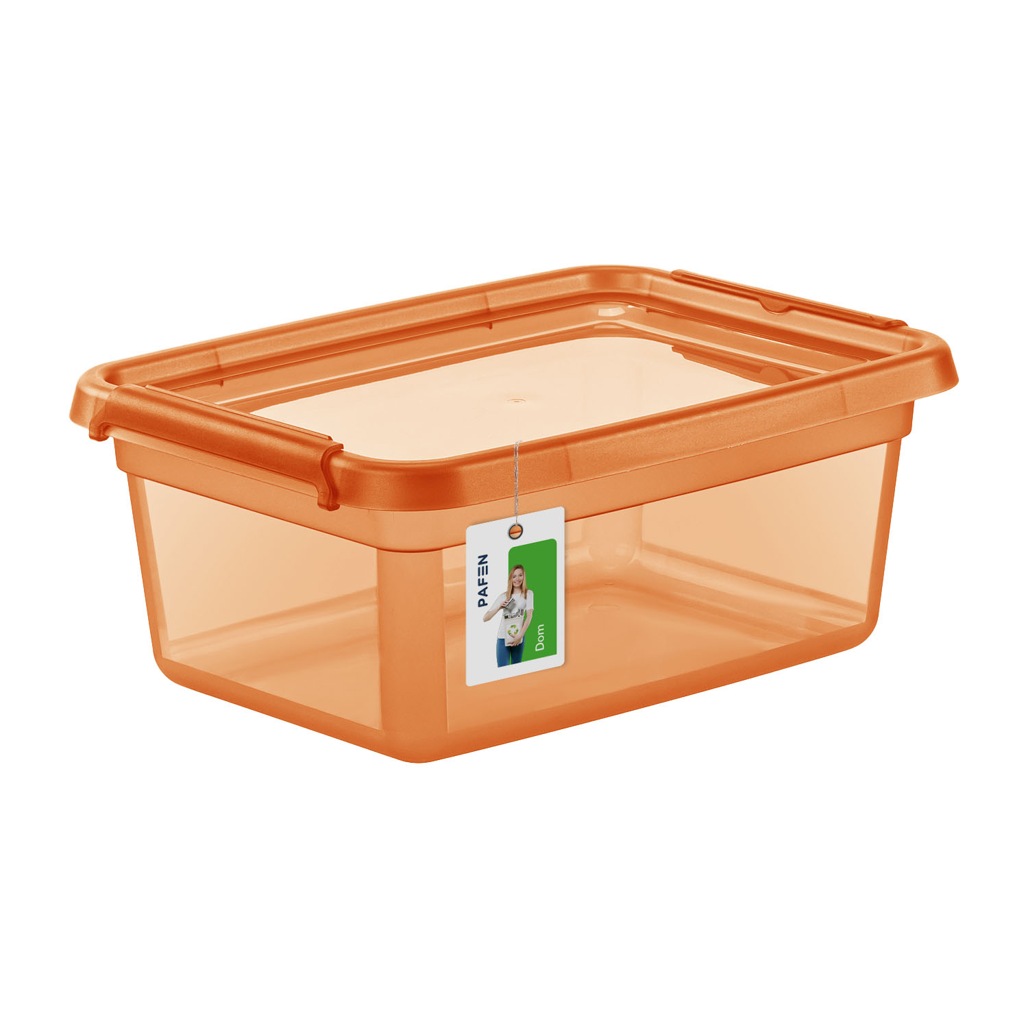 BaseStore Color 2522 Transparent orange storage container