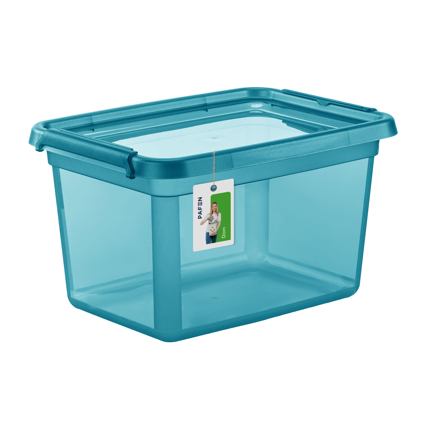 BaseStore Color 2552 Transparent cyan storage container