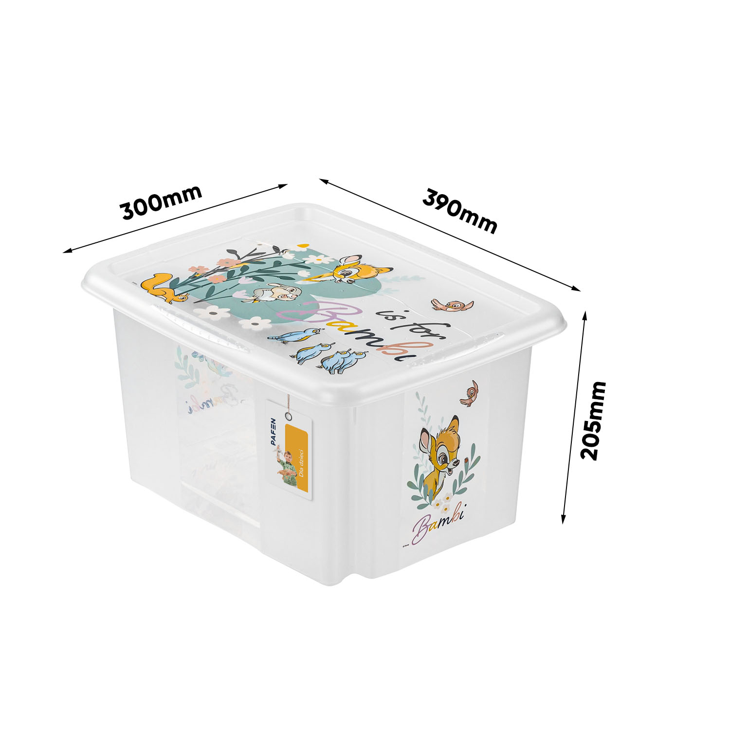 Wymiary Carolina Natural transparent toy box (1)