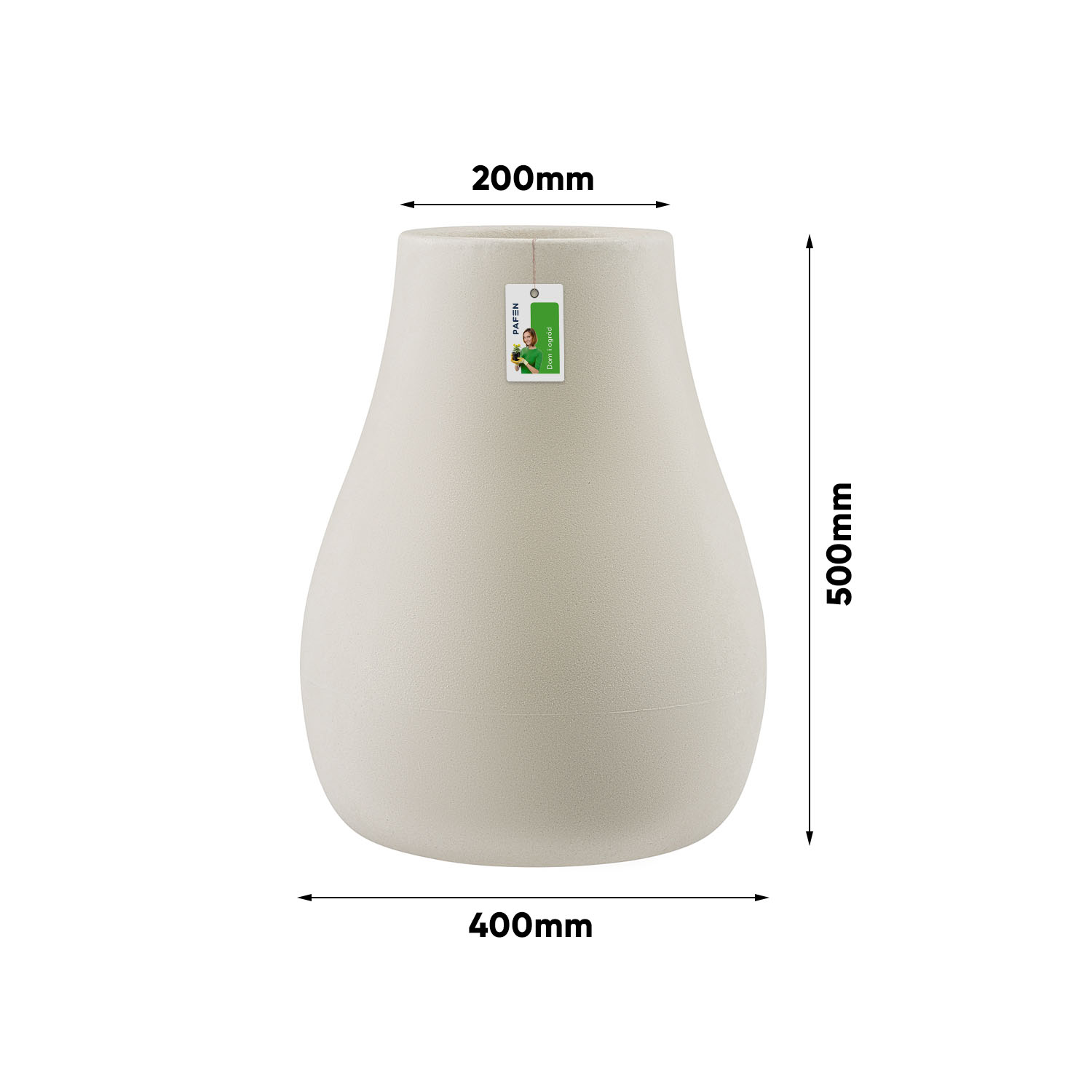 Wymiary Doniczka Evolia Slim TEVS40-101GR Piaskowy (1)