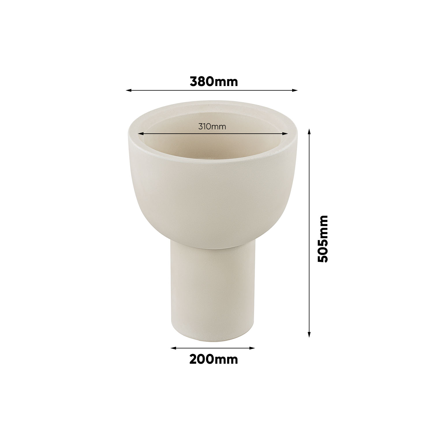 Wymiary Doniczka Molta Vessel TMV40-101GR Piaskowy (1)